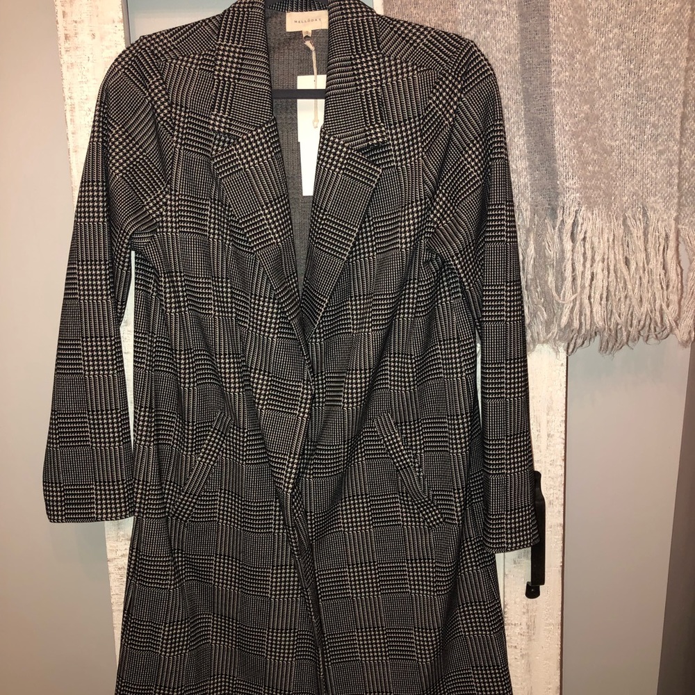 Black and white fall coat
